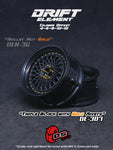 DS Racing Mesh Black Wheel Rim Set for 1/10 RC Car, 2pcs, Adjustable Offset DE-307