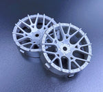 Tetsujin 1/10 scale RC Wheel Centre Disk Set in Lycoris Style, available in multiple colours silver