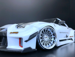 Tetsujin Super Rim 'Dahila' Adjustable Offset RC Wheels, 2-piece set for enhanced customization chrome