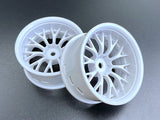 Tetsujin 1/10 Daisy Style Wheel Set with adjustable offsets (3mm, 6mm, 9mm) for RC drift cars TT-8096 White