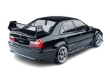 Close-up of MST Mitsubishi Evo 5 192mm RC Body Shell, Clear Unpainted - 720025