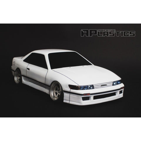 1:10 RC Nissan S13 V1 Body Shell, Clear Unpainted, 193mm, Aplastics - UK