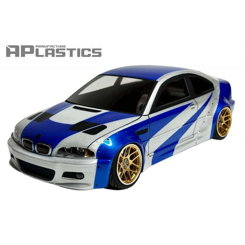 1:10 RC BMW E46 Body Shell, Wide Body, Clear Unpainted, 198mm, Aplastics - UK