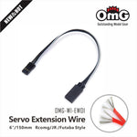 Futaba RX Servo Extension Wire/Cable, 150mm - OMG-W1-EW01BK