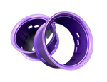 Tetsujin 1/10 scale RC wheel outer rim set, available in various colours, 2-piece configuration - purple