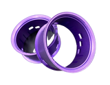 Tetsujin 1/10 scale RC wheel outer rim set, available in various colours, 2-piece configuration - purple