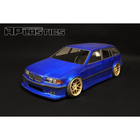 Aplastic BMW E36 Touring 1:10 RC Car Body Shell, Clear Unpainted, 192mm