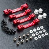 Close-up of MST RMX 2.5 Aluminium Suspension Mount Toe Strap Set #210576R for improved stability in RC drift cars