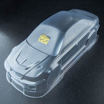 Close-up of MST Mitsubishi Evo 5 192mm RC Body Shell, Clear Unpainted - 720025