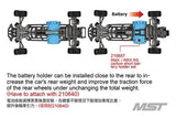 RC MST RMX 2.5 Carbon Lower Chassis Deck, Flexable, Lightweight 210656 - UK