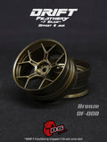 DS Racing RC Drift Wheel Rims Set - 1:10 Scale, Lightweight - Bronze Color - 2pcs