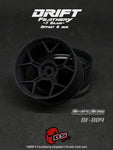 DS Racing RC Drift Wheel Rims Set - 1:10 Scale, Lightweight - Matt Black - 2pcs DF-004