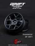 DS Racing Drift Feathery RC Wheel Set, 6mm, Matt Black  - DF-007