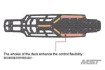 RC MST RMX 2.5 Carbon Lower Chassis Deck, Flexable, Lightweight 210656 - UK