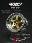 Close-up of DS Racing Drift Elements 1/10 adjustable offset wheel rim set, DE-018