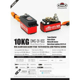 OMG D2-10S Digital Low Profile Steering Servo, 10Kg OMG-D2-10S